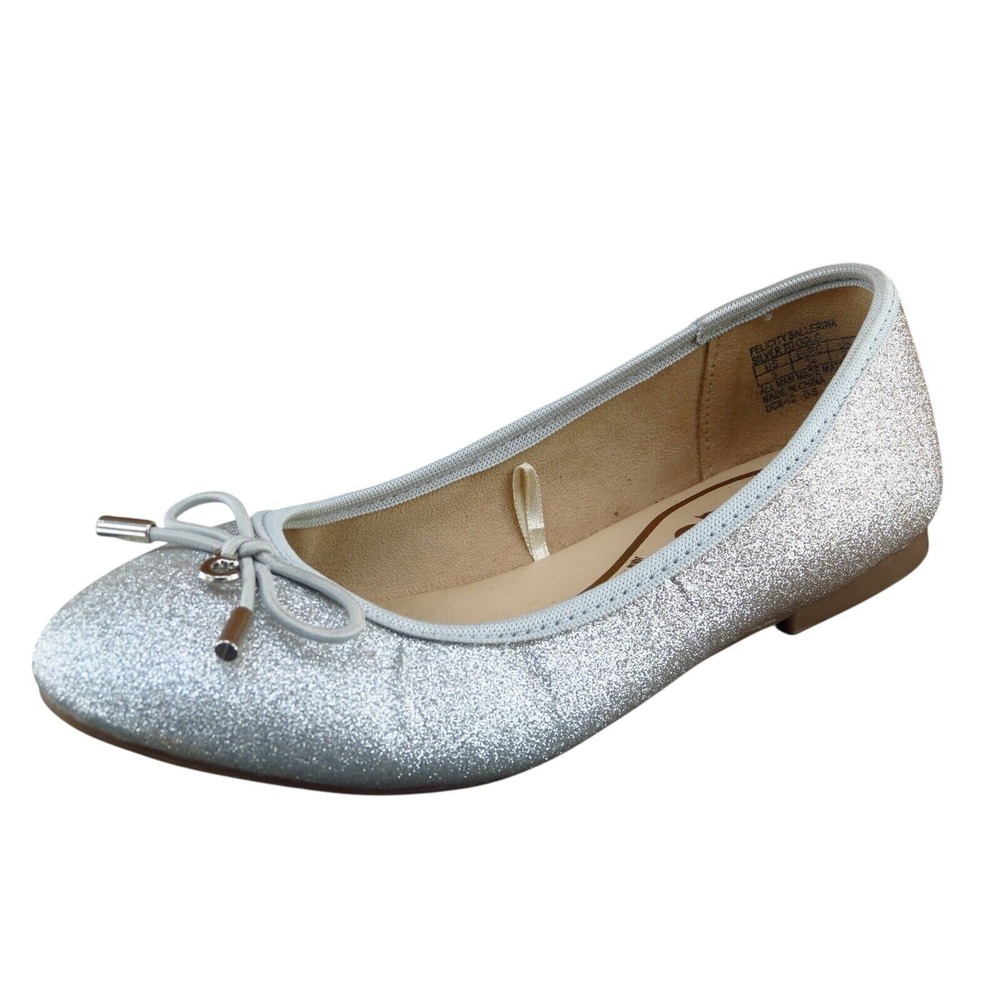 Circus by Sam Edelman Youth Girls Shoes Size 3 M Silver Ballet‎ Flats Synthetic